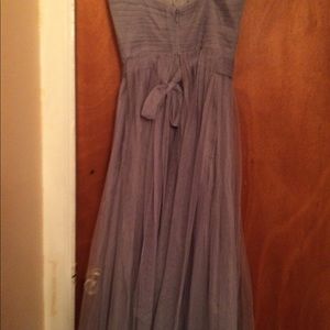 Adrienna Papell grey prom dress